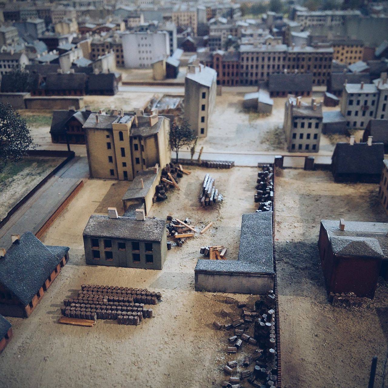 Fig. 5: Model of Litzmannstadt-Ghetto, detail. Photograph by Zofia Trębacz (Radegast Station Museum)
