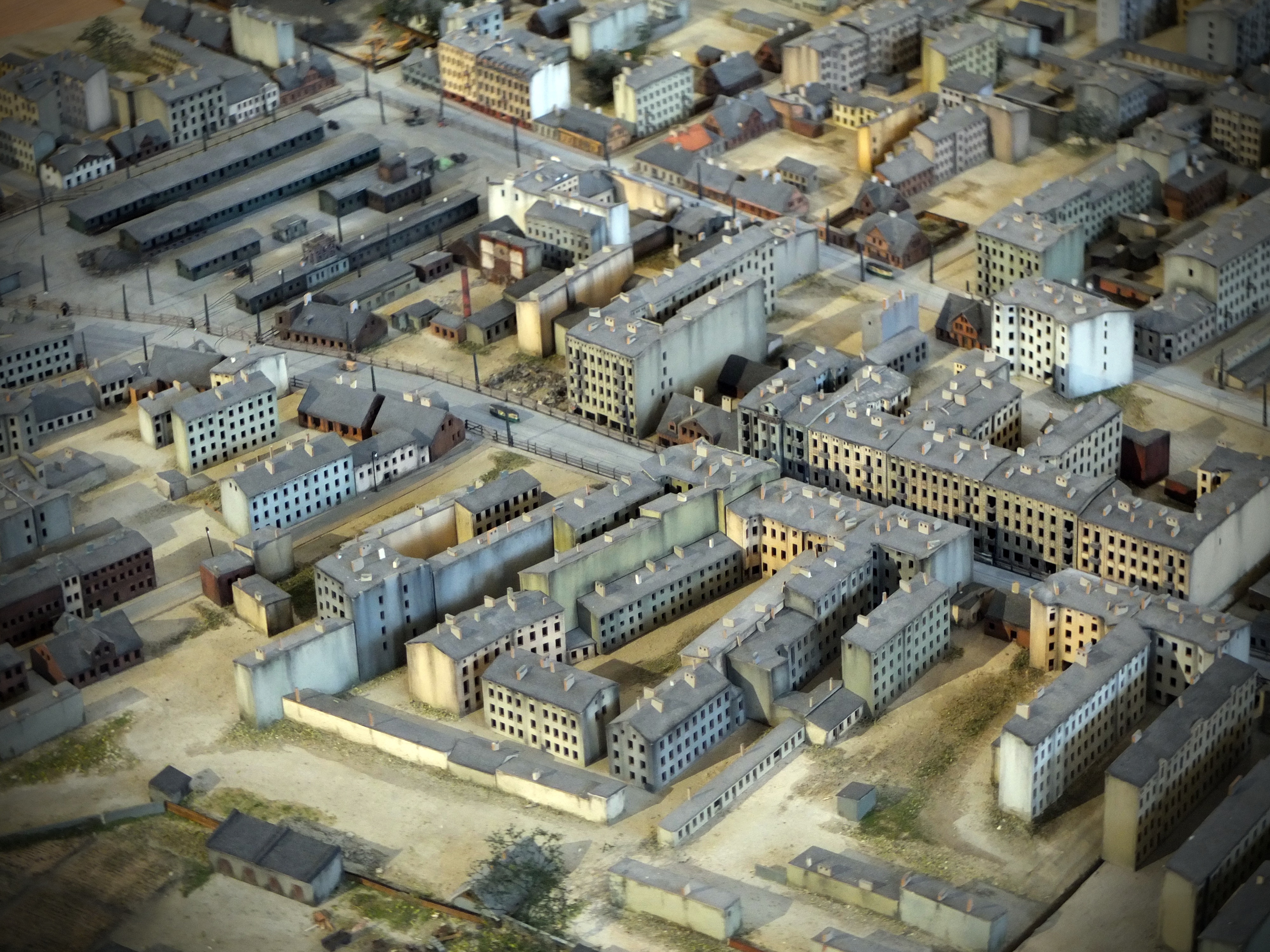 Fig. 7: Model of Litzmannstadt-Ghetto, detail. Photograph by Zofia Trębacz (Radegast Station Museum)